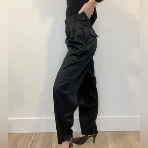 Banana Republic Factory Black Satin Women's Pants
